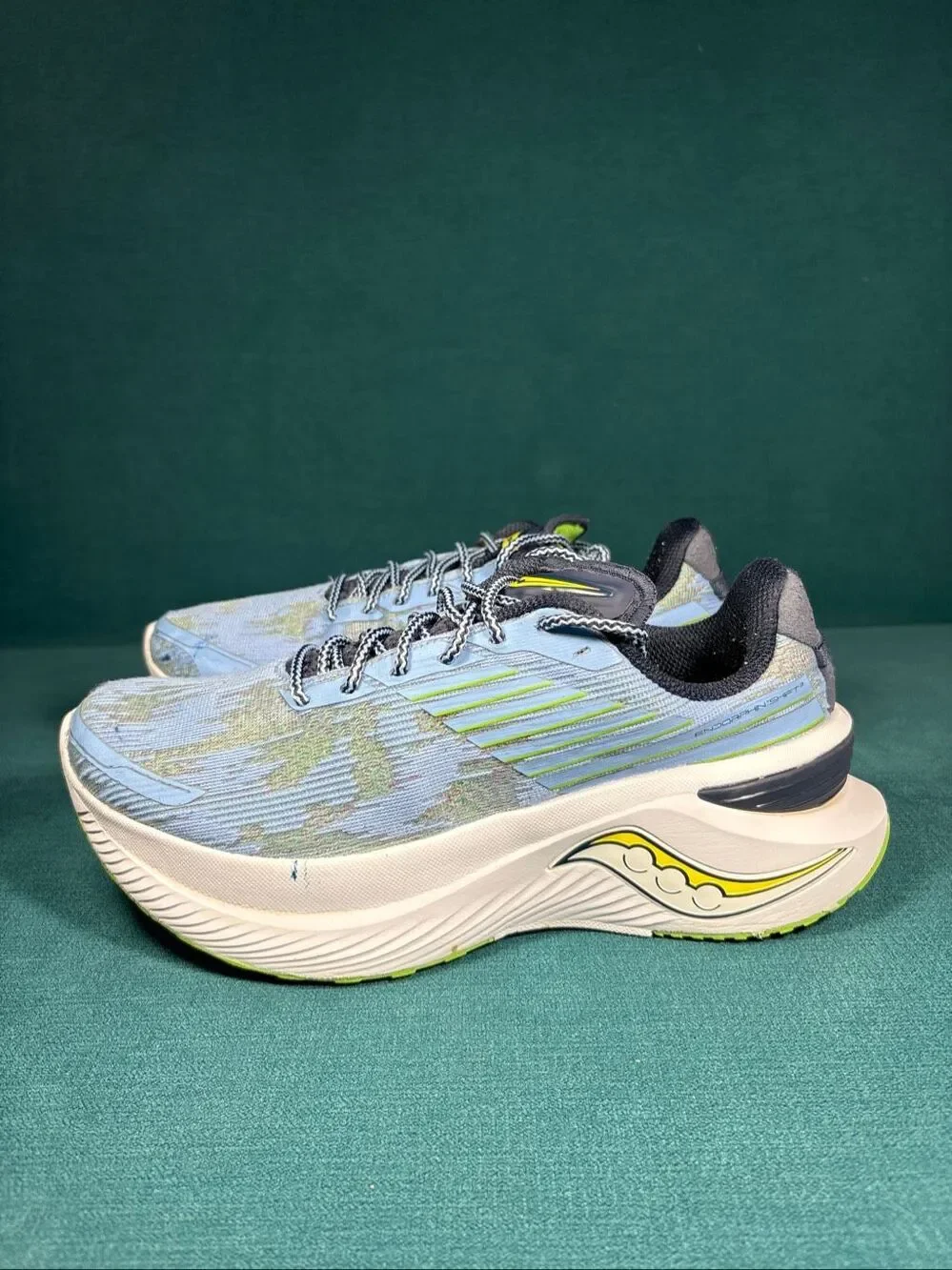 Saucony Endorphin Shift 3 Womens 8.5 Running Shoes Sky Blue Acid Lime S10813-35
